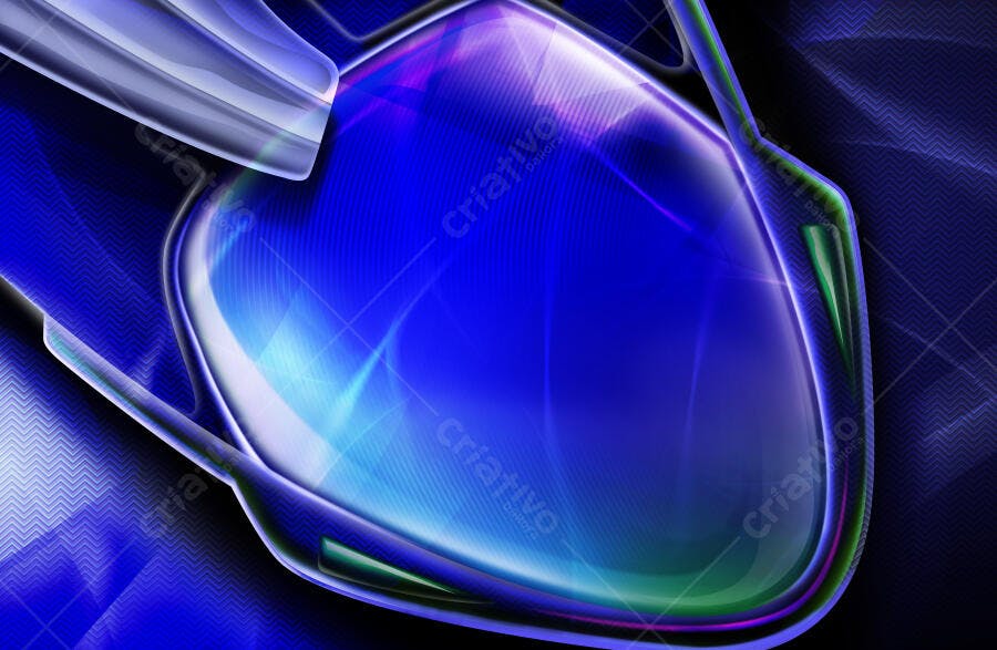 Arte Abstrata Azul com Brilho
