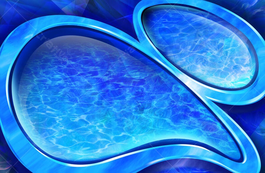 Design abstrato azul água