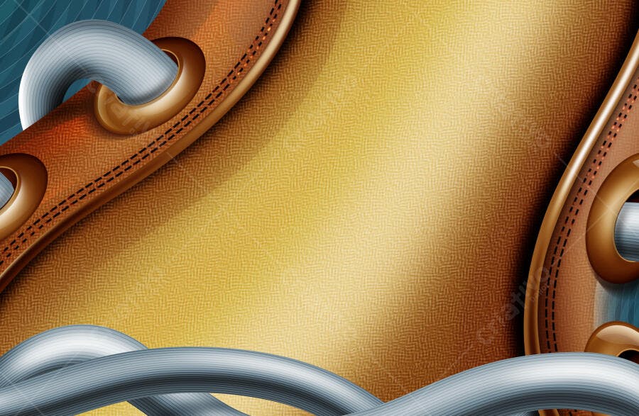 Detalhes em Couro e Metal Dourado