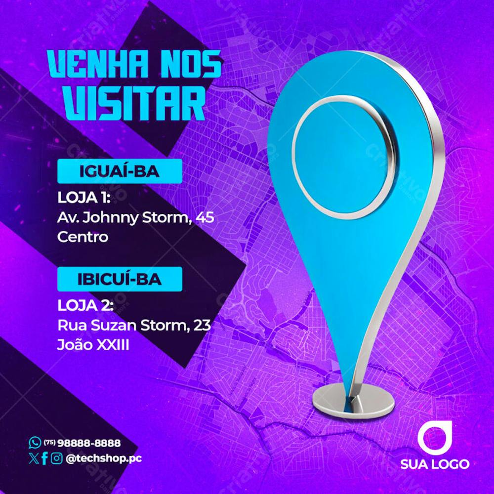 Feed Post Venha Visitar Nossa Loja Social Media
