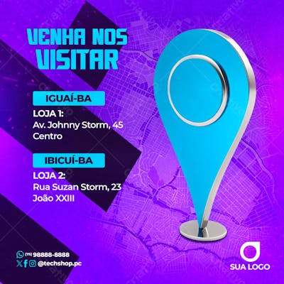 Feed Post Venha Visitar Nossa Loja Social Media