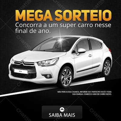 FLYER CARRO MEGA SORTEIO