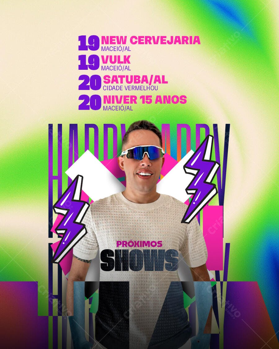 Flyer para Shows Musicais PSD Editável