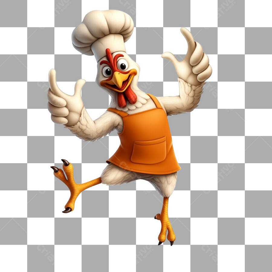 Logo Galinha Chef PNG com fundo transparente