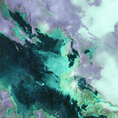 Gradiente abstrato elegante em lavanda pastel e verde menta, perfeito como fundo para marcas de beleza 