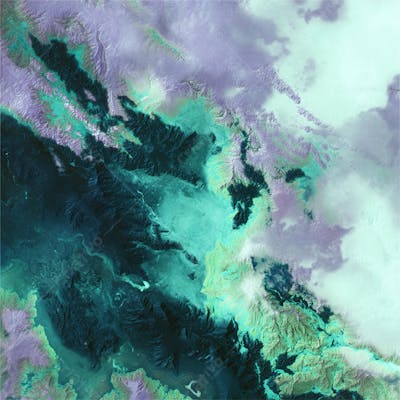 Gradiente abstrato elegante em lavanda pastel e verde menta, perfeito como fundo para marcas de beleza 