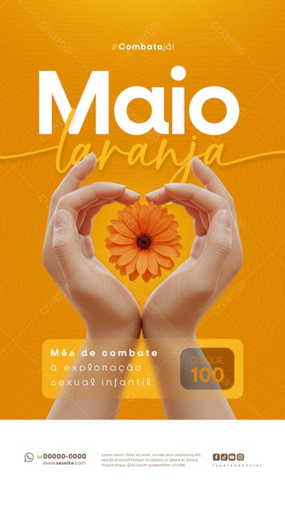 Maio Laranja Campanha de Combate à Exploração Sexual Infantil story (2)