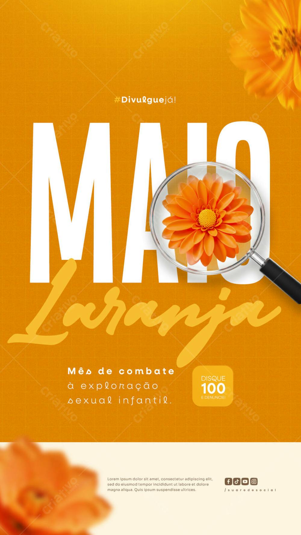 Maio Laranja Campanha de Combate à Exploração Sexual Infantil story (1)