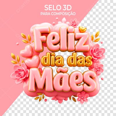Feliz dia das mães com flor