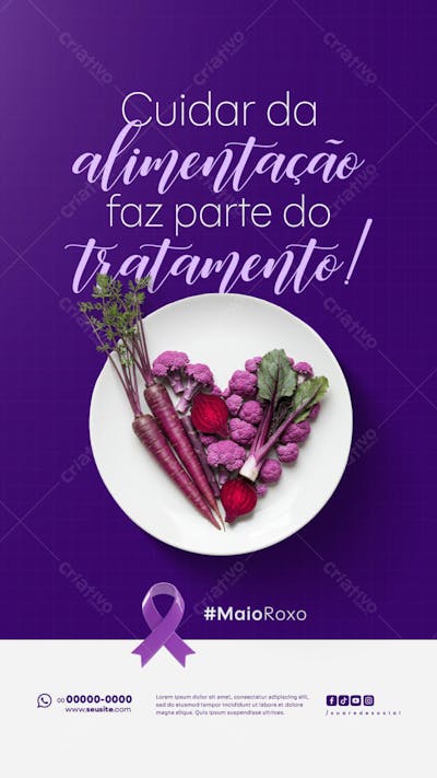 Maio Roxo Campanha mês de conscientização sobre Doenças Inflamatórias Intestinais Story (5)