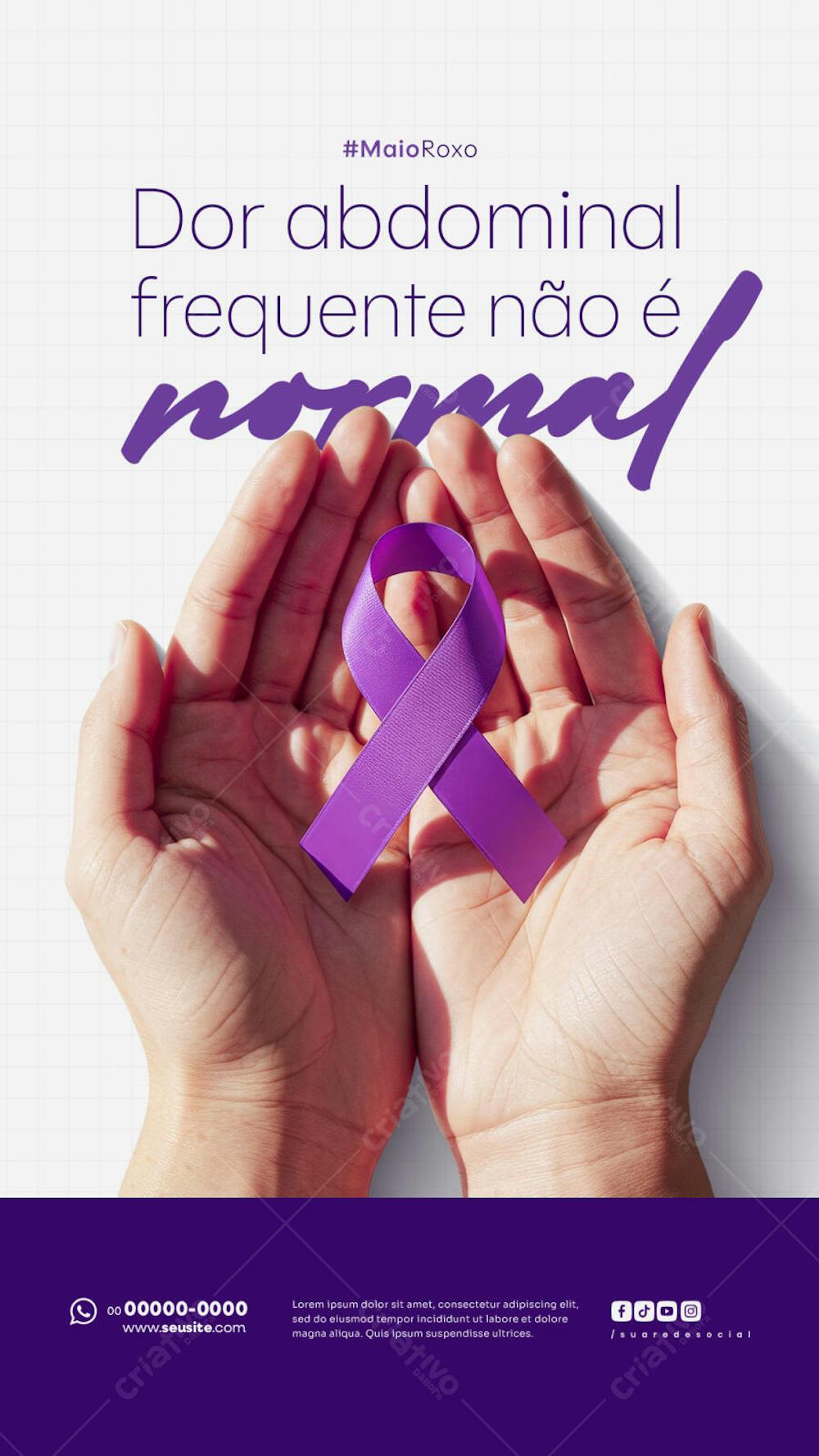 Maio Roxo Campanha mês de conscientização sobre Doenças Inflamatórias Intestinais Story (3)