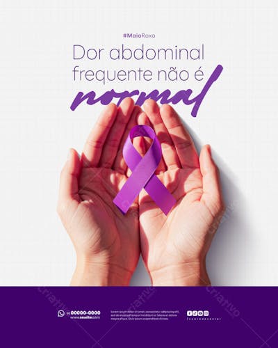 Maio Roxo Campanha mês de conscientização sobre Doenças Inflamatórias Intestinais Feed (3)