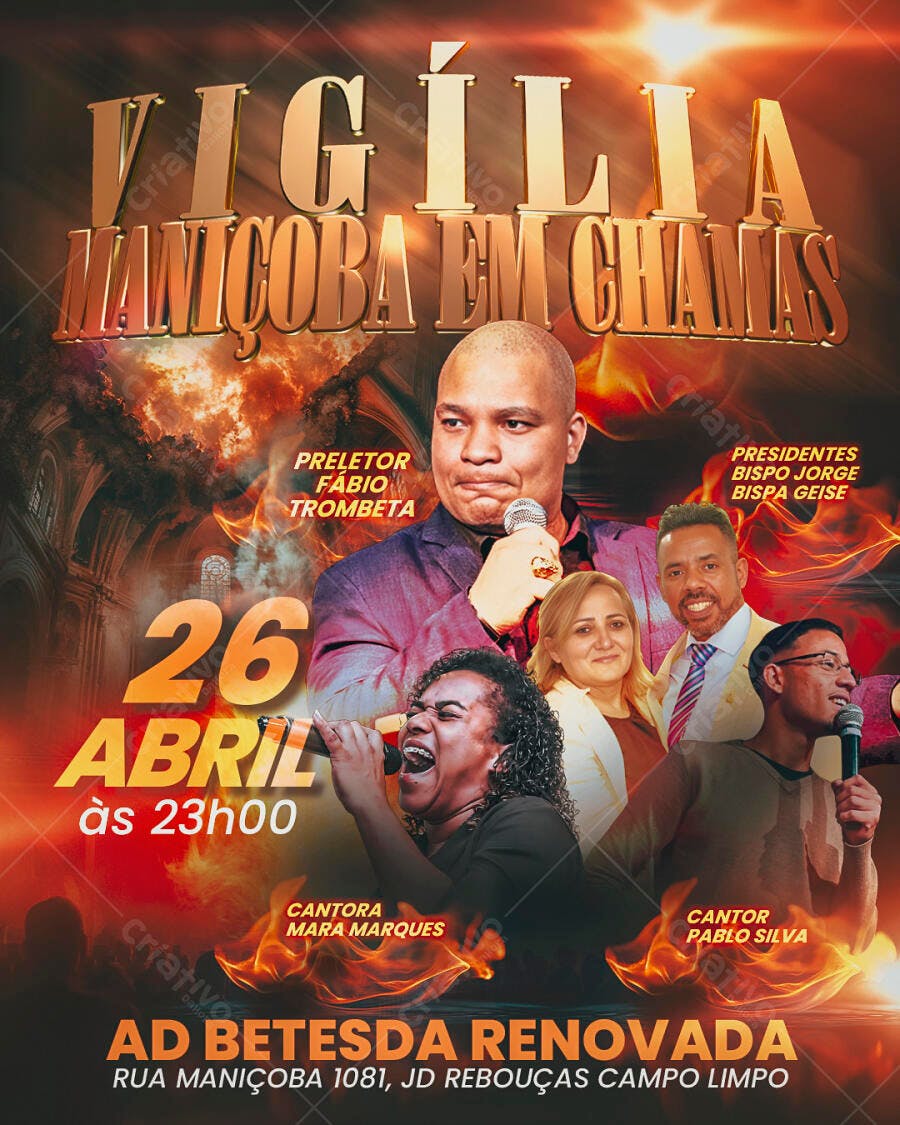 Flyer para Vigília de 26 de Abril PSD Editável