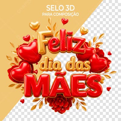 Selo com folhas douradas