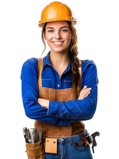 Uma mulher operaria usando roupa de trabalho (7)