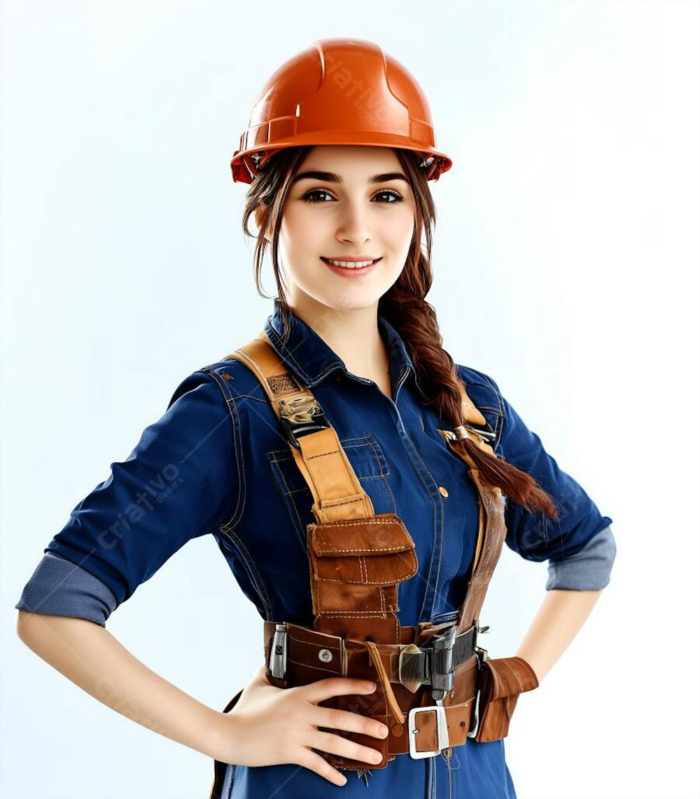 Uma mulher operaria usando roupa de trabalho (8)