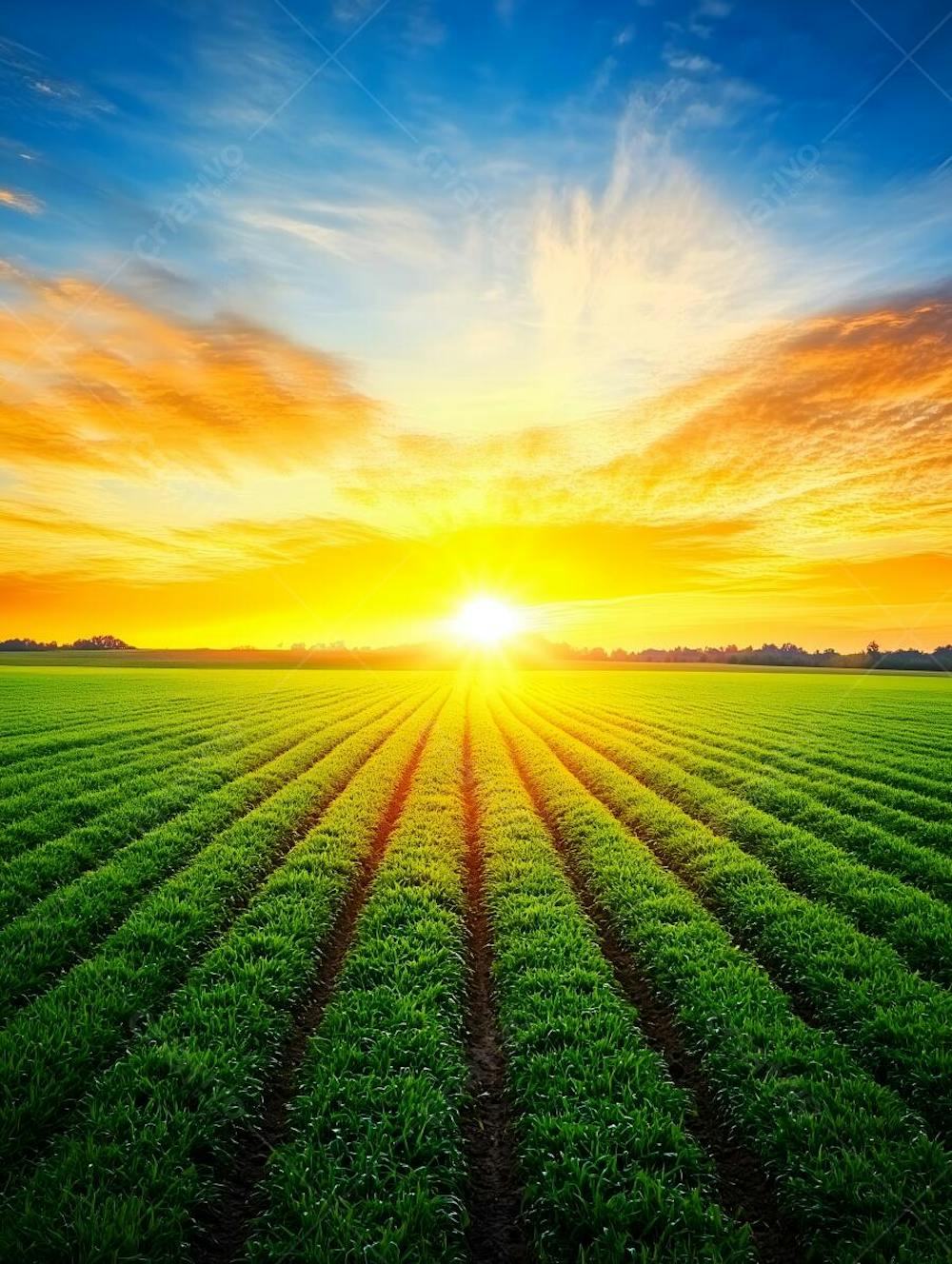 fazenda com um pôr do sol (3)