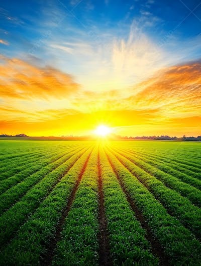 fazenda com um pôr do sol (3)