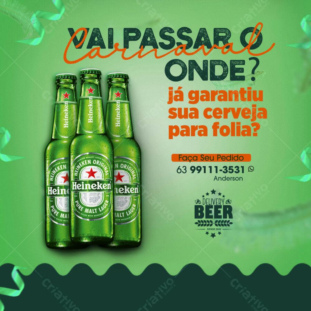 flyer cerveja carnaval heineken