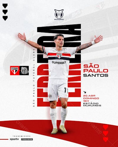 BRASILEIRÃO SÃO PAULO X SANTOS FUTEBOL