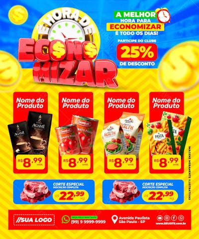 ENCARTE SUPERMERCADO É HORA DE ECONOMIZAR	