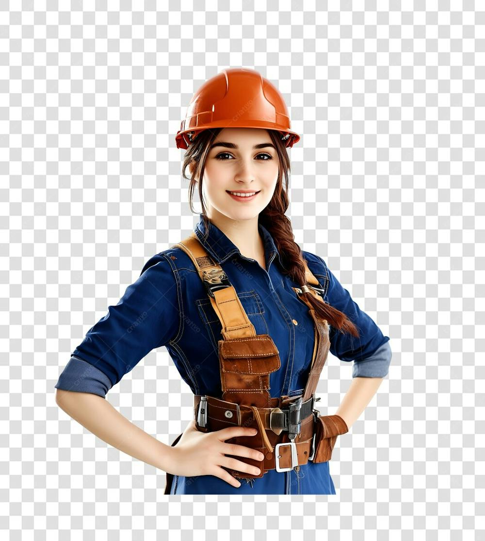 Uma mulher operaria usando roupa de trabalho (8)