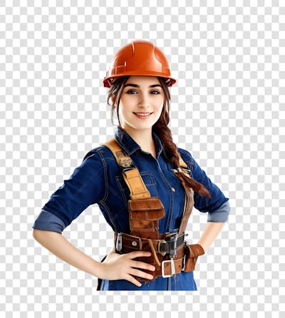 Uma mulher operaria usando roupa de trabalho (8)