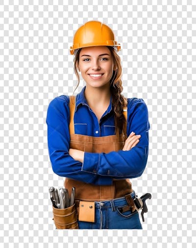 Uma mulher operaria usando roupa de trabalho (7)
