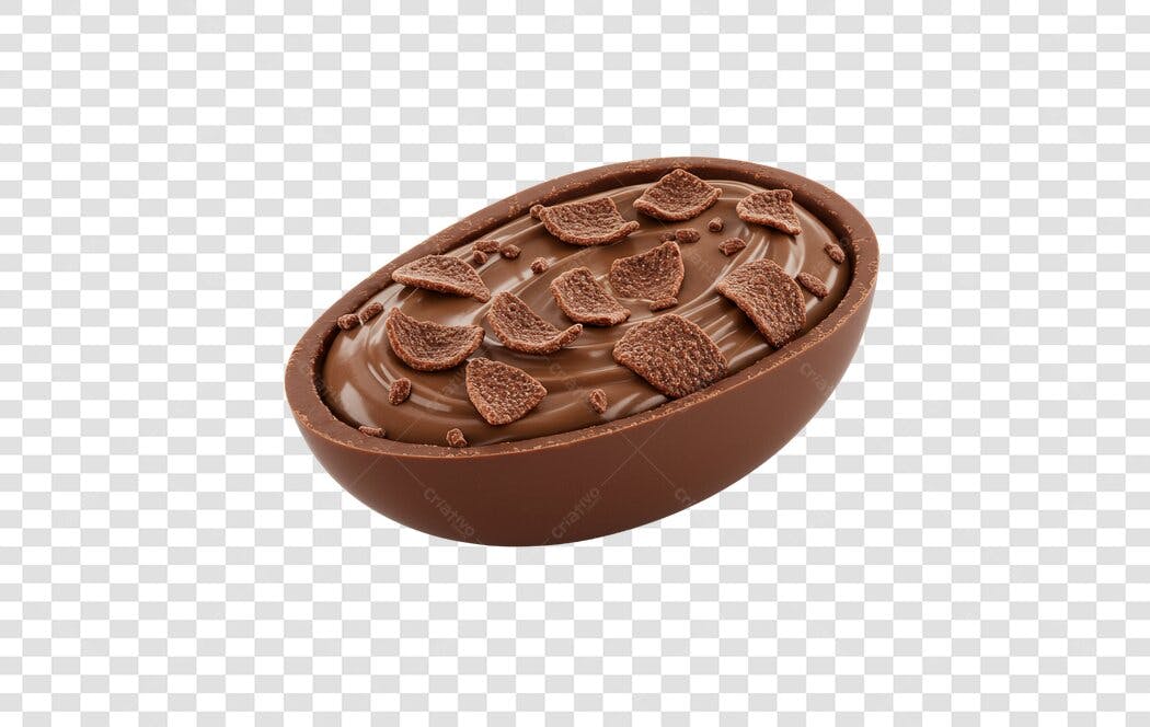 Mockup Ovo de Páscoa Chocolate PNG com fundo transparente