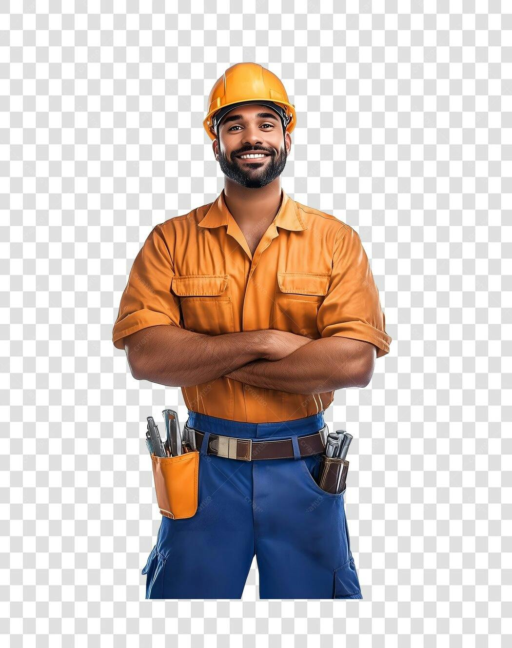 Imagem PNG profissional construtor com fundo transparente