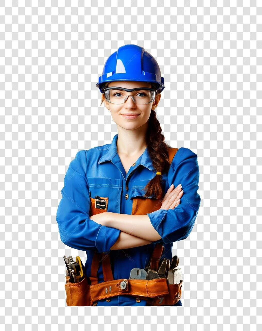 Imagem PNG Mulher Engenheira com fundo transparente