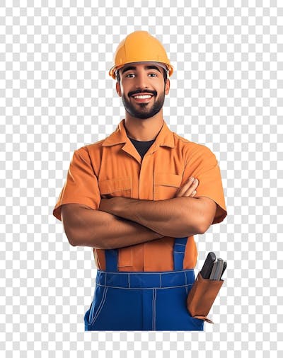 Um homem operario com roupa de trabalho (2)