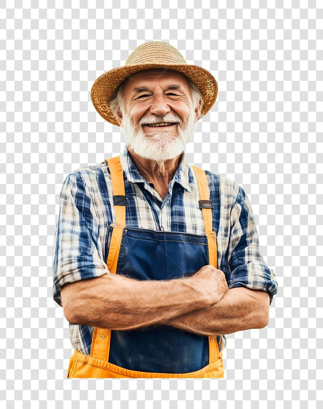 Imagem PNG Agricultor Feliz com fundo transparente