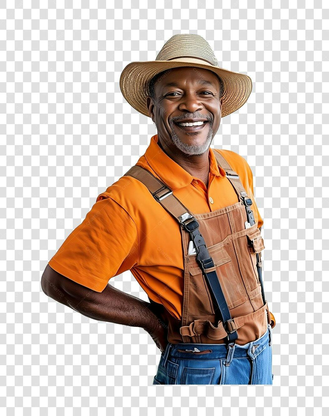 Imagem PNG Agricultor Africano com fundo transparente