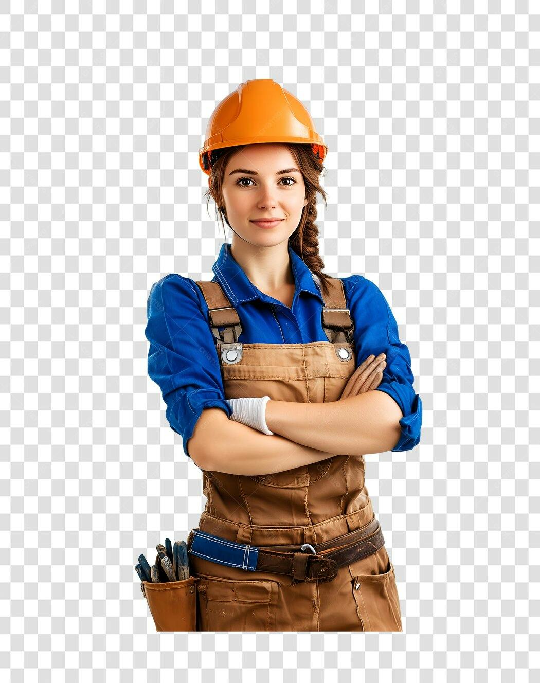 Imagem profissional mulher engenheira PNG com fundo transparente