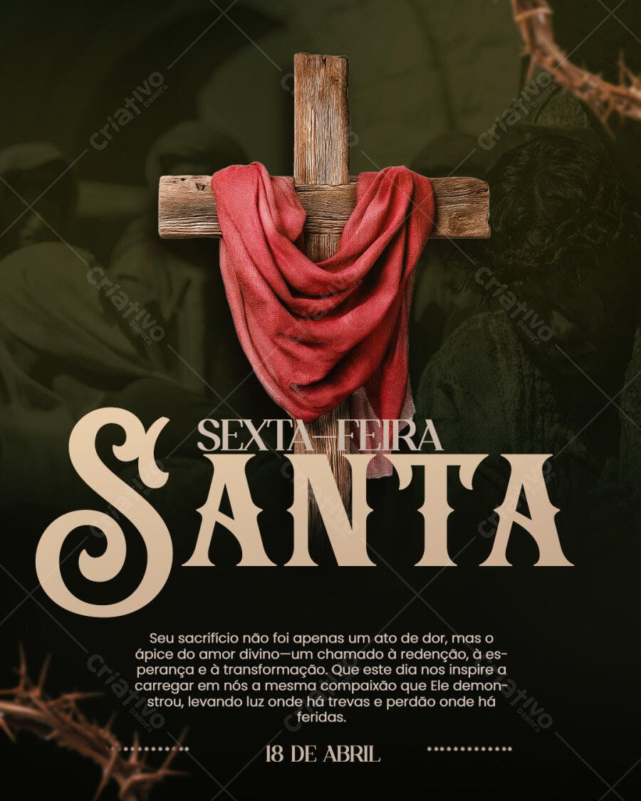 Flyer Sexta-Feira Santa PSD Editável
