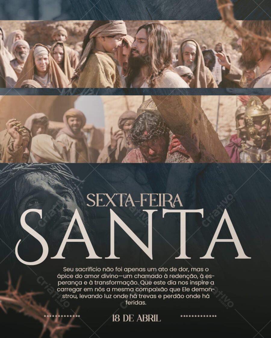 Flyer Sexta-Feira Santa PSD Editável