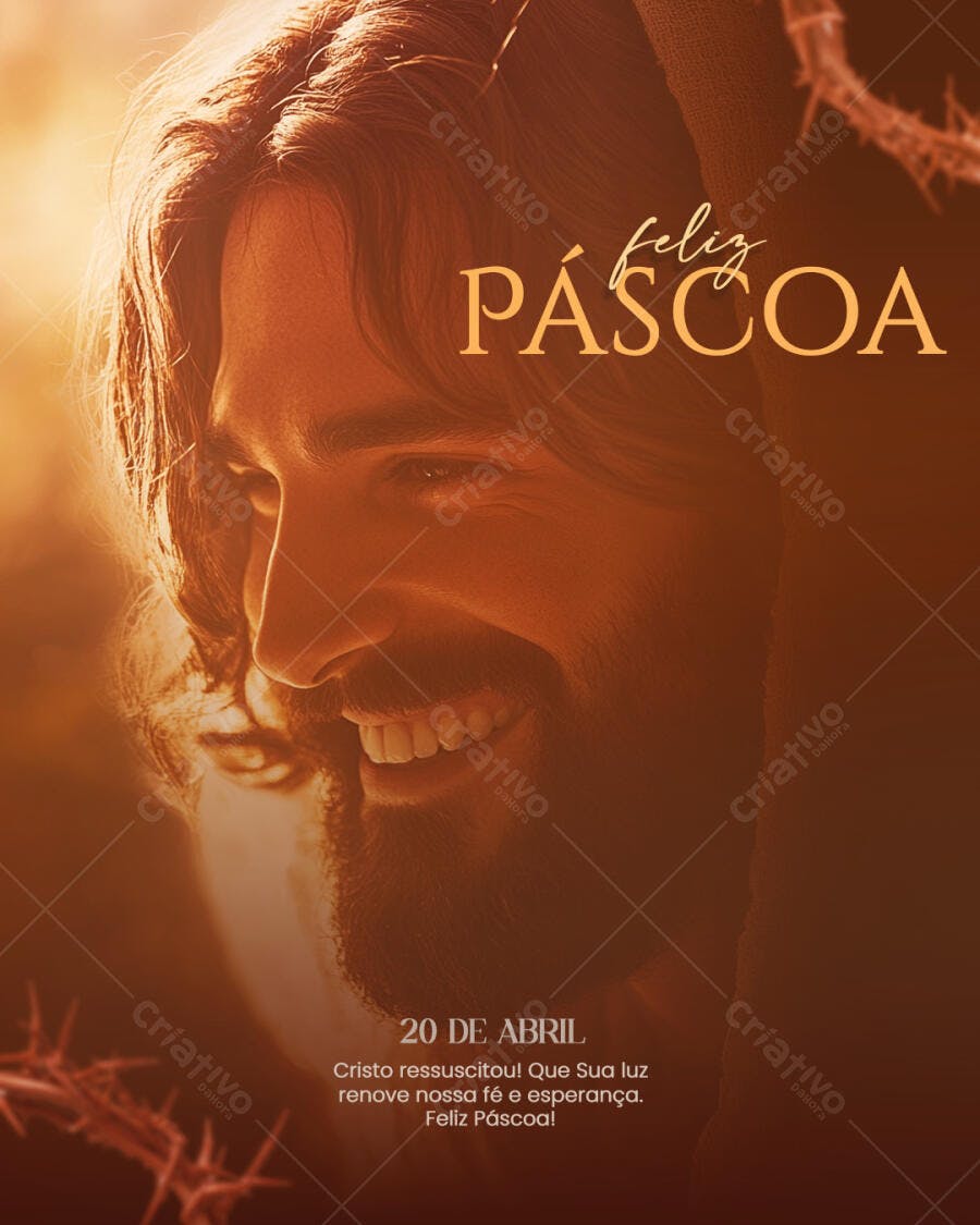 Postagem Páscoa PSD Editável