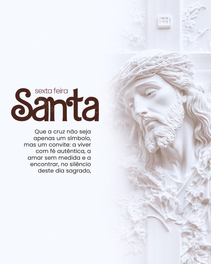 Post para Sexta-Feira Santa PSD Editável