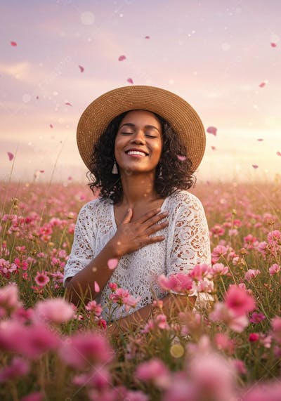 Mulheres feliz realista para composição dias das mães (8)