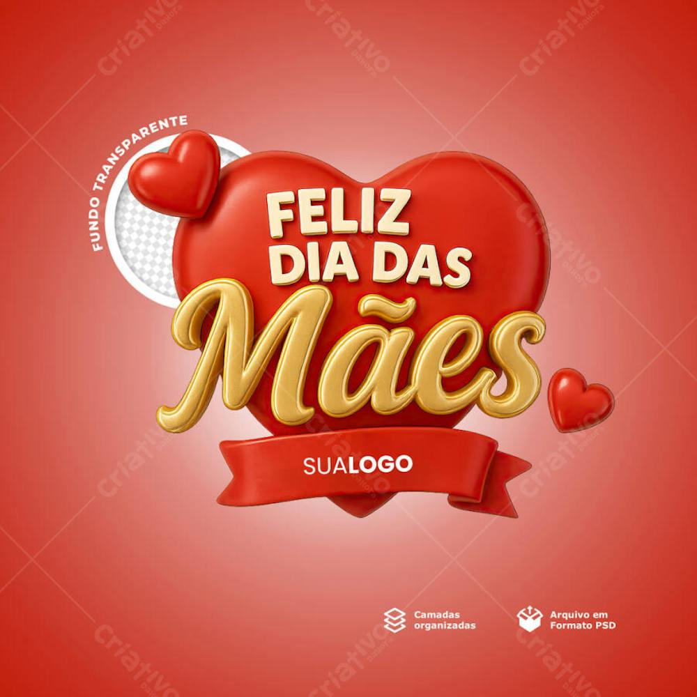 COMPOSIÇÃO DE SELO 3D MÃES 2
