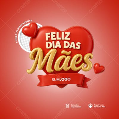 COMPOSIÇÃO DE SELO 3D MÃES 2