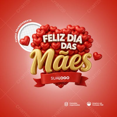 COMPOSIÇÃO DE SELO 3D MÃES