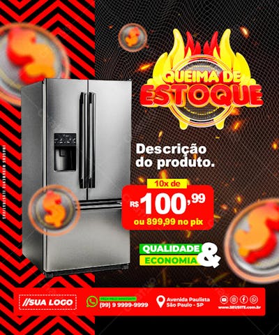 ENCARTE QUEIMA DE ESTOQUE REDES SOCIAIS