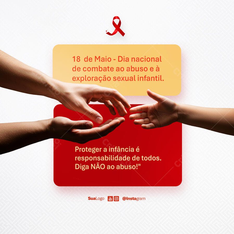 Post para o Dia 18 de Maio PSD Editável