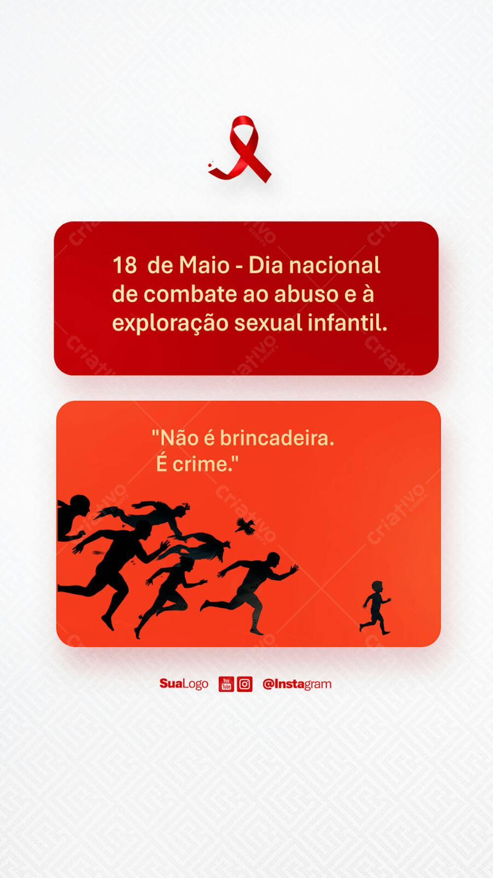 Dia nacional de combate ao abuso e exploração sexual de crianças e adolecentes  Social Media PSD Editável (11)