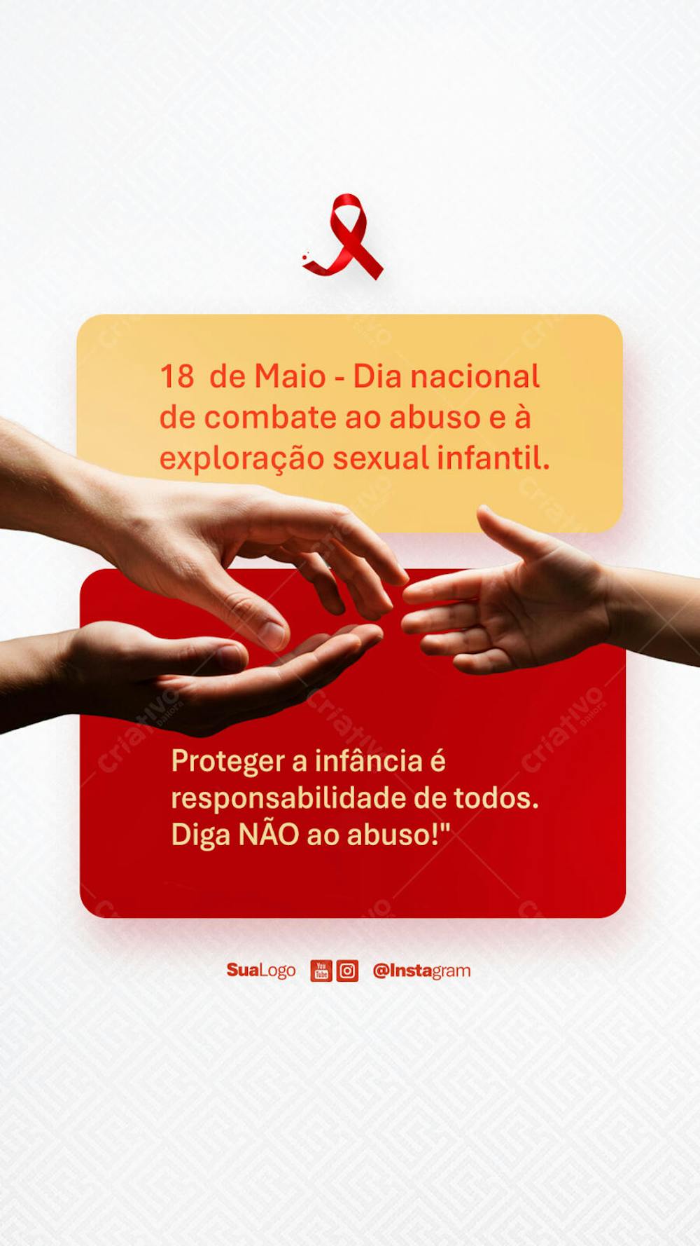 Dia nacional de combate ao abuso e exploração sexual de crianças e adolecentes  Social Media PSD Editável (10)