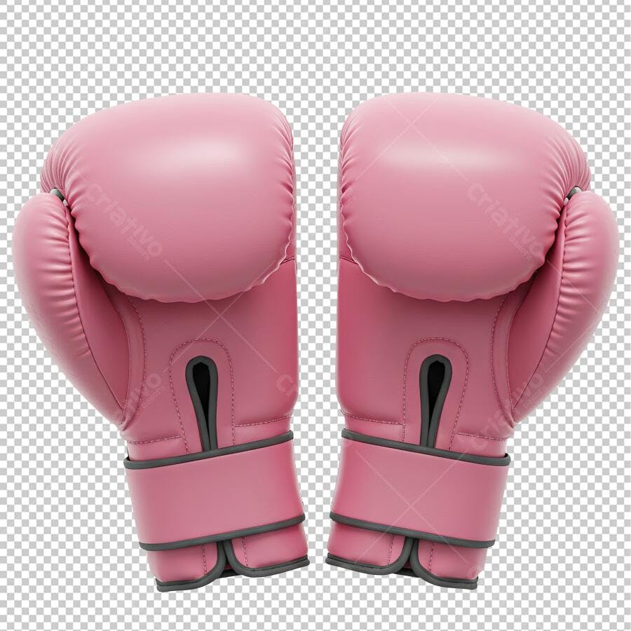 Mockup Luvas Boxe Rosa PNG com fundo transparente