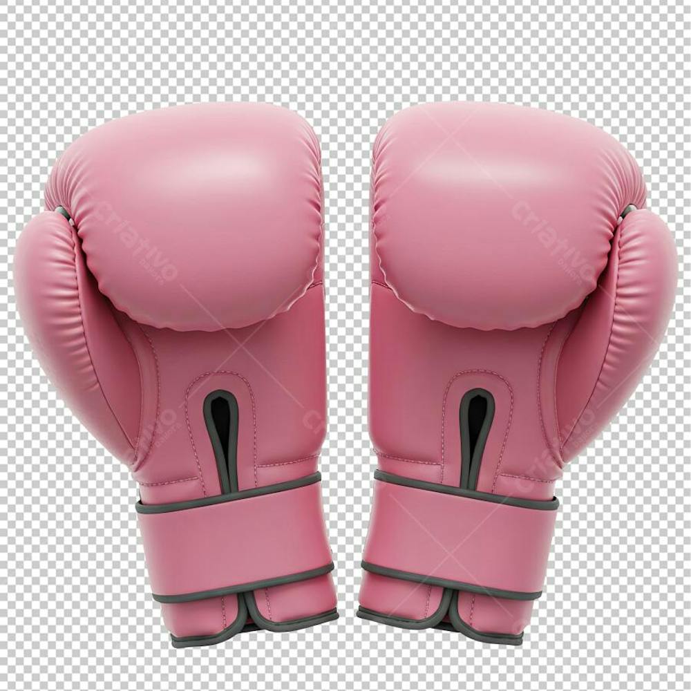 Luva de boxe rosa para conscientização sobre o câncer de mama
