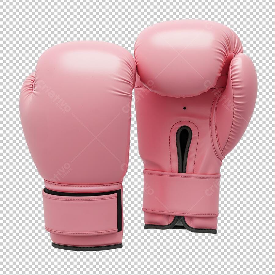 Mockup Luvas Boxe Rosa PNG com fundo transparente